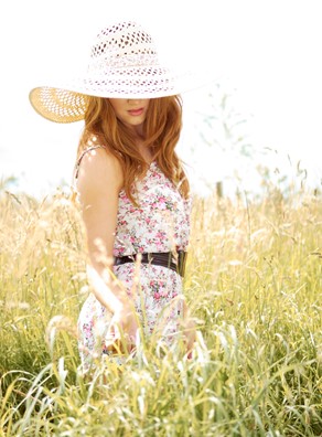 Girl in Summer Hat